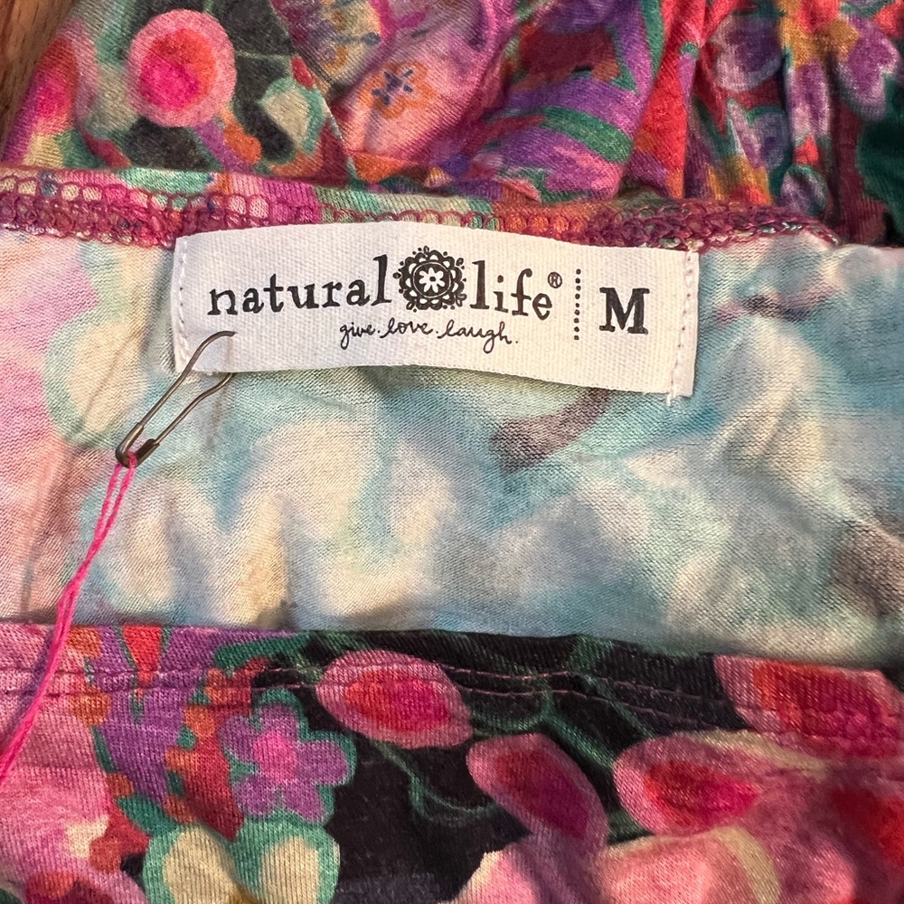 Natural Life Floral Buttery Soft Multicolor Opal Ballet Dress, NWT, Size M - Picture 4 of 6